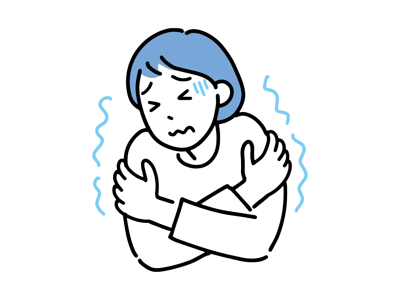 冷房で体が冷えてつらい様子のアイコン